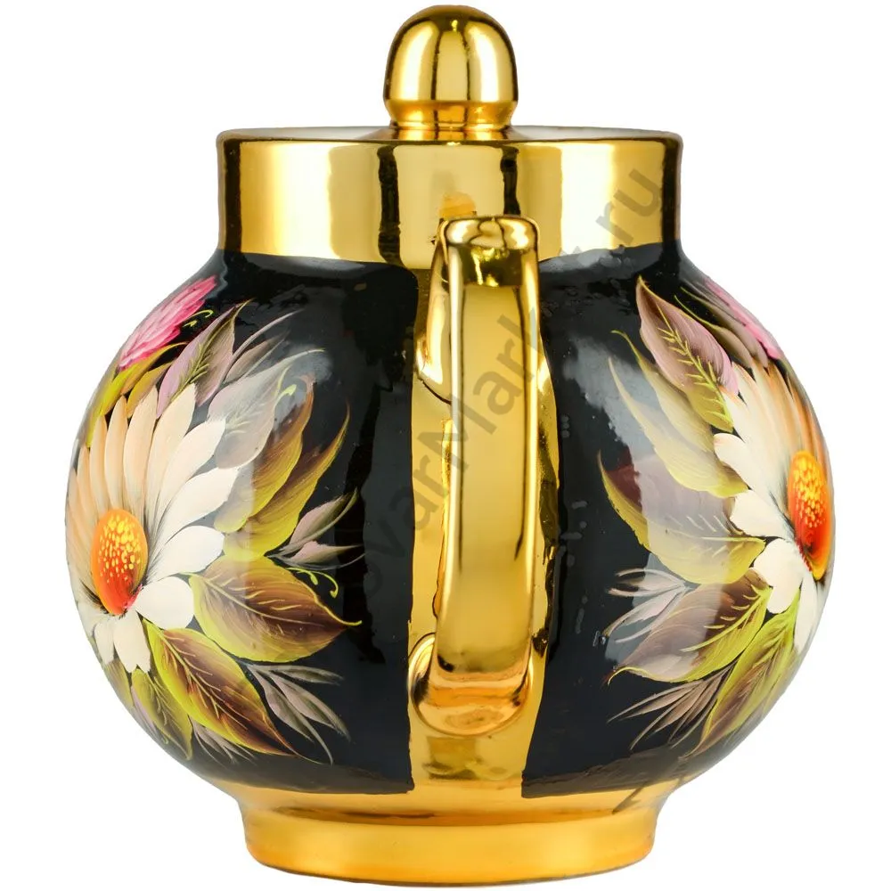 Чайник заварочный для самовара с художественной росписью «Ромашки с клевером» Чайник заварочный для самовара с художественной росписью «Ромашки с клевером»