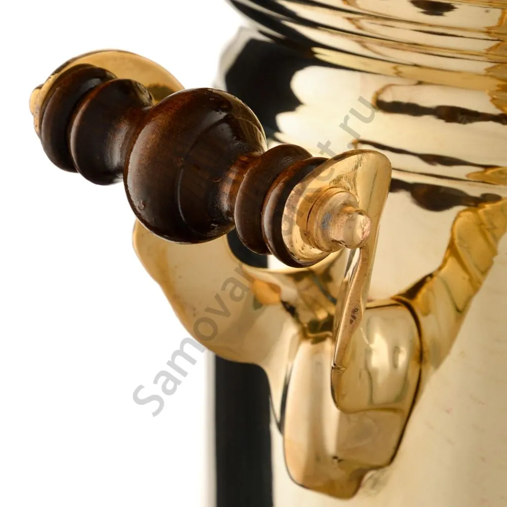 Самовар на дровах 5 литров формы «Банка с гербом РФ», золотой, категория «Люкс» Самовар на дровах 5 литров формы «Банка с гербом РФ», золотой, категория «Люкс»