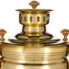 Самовар на дровах 5 литров формы «Банка гладкая», золотой 
