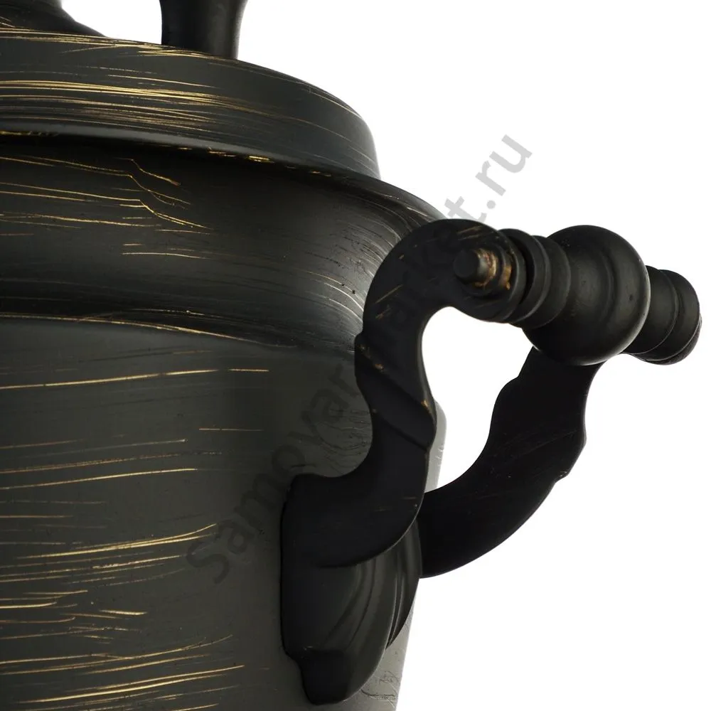 Самовар на дровах 7 литров формы «Рюмка», литьё, золотые нити в патине, категория «Эксклюзив» Самовар на дровах 7 литров формы «Рюмка», литьё, золотые нити в патине, категория «Эксклюзив»