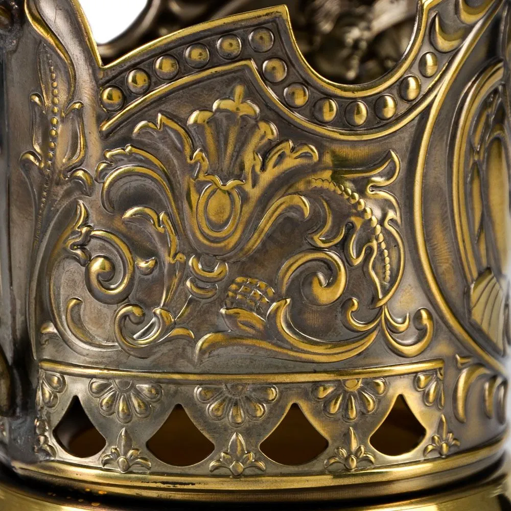 Подстаканник латунный «Русское чаепитие» Подстаканник латунный «Русское чаепитие»