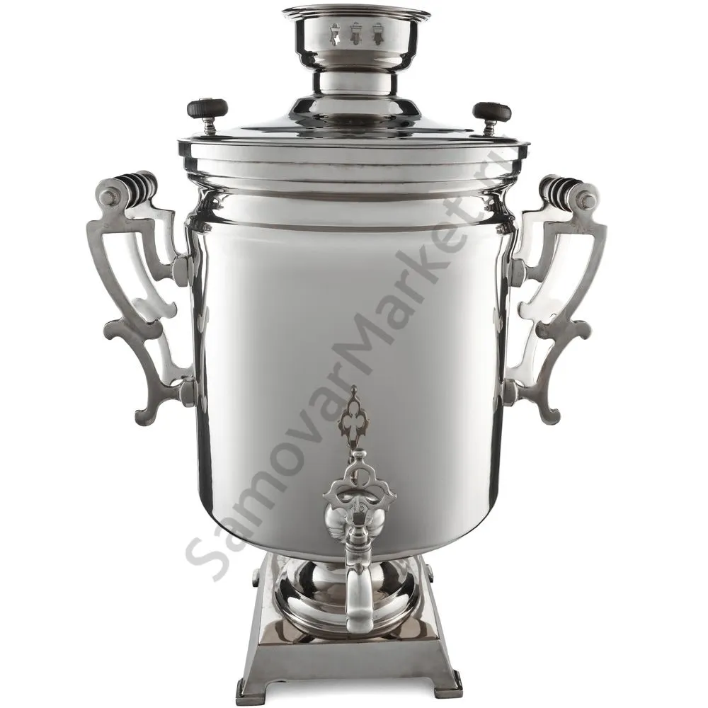Самовар буфетный электрический 45 литров, фигурные ручки, кран «Ветка», серебристый Самовар буфетный электрический 45 литров, фигурные ручки, кран «Ветка», серебристый