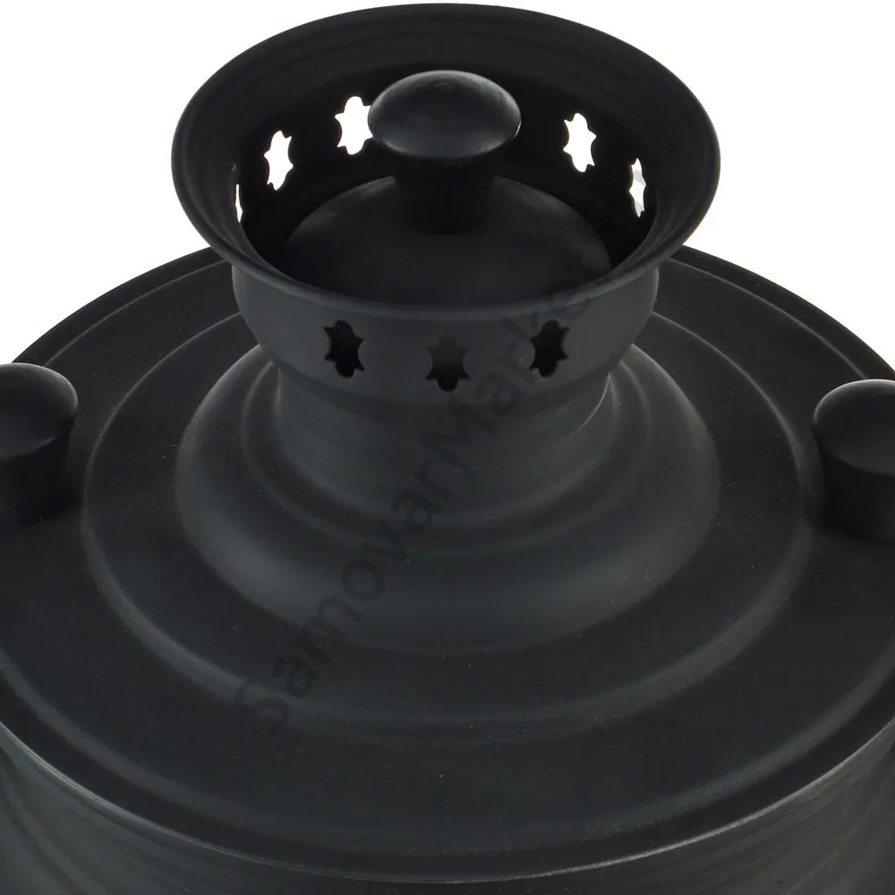 Самовар на дровах 5 литров формы «Банка с гербом РФ», категория «Эксклюзив», «Графит» Самовар на дровах 5 литров формы «Банка с гербом РФ», категория «Эксклюзив», «Графит»