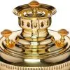 Самовар на дровах 7 литров формы «Рюмка гранная», фигурные ручки, золотой Самовар на дровах 7 литров формы «Рюмка гранная», фигурные ручки, золотой