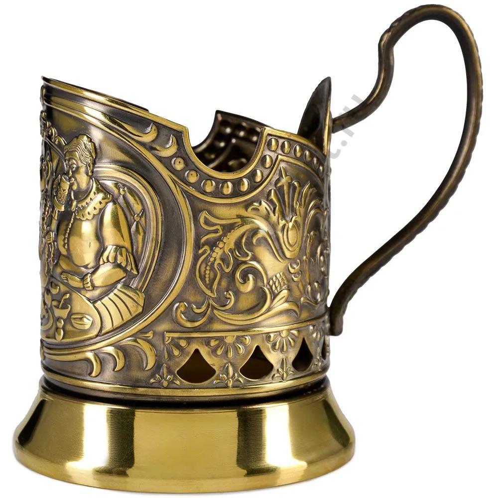 Подстаканник латунный «Русское чаепитие» Подстаканник латунный «Русское чаепитие»