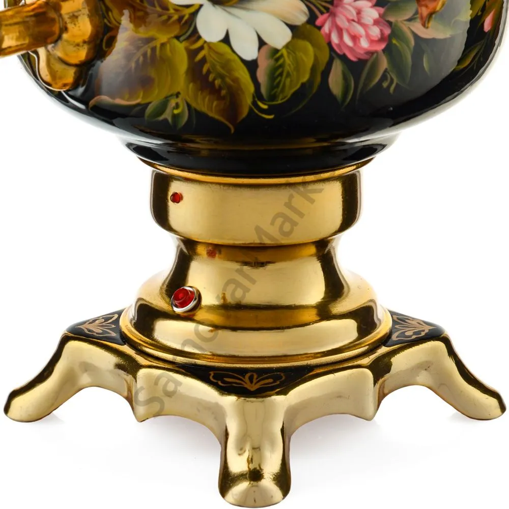 Самовар электрический 3 л с автоотключением, худ.росписью «Ромашки с клевером» формы «Банка» Самовар электрический 3 л с автоотключением, худ.росписью «Ромашки с клевером» формы «Банка»