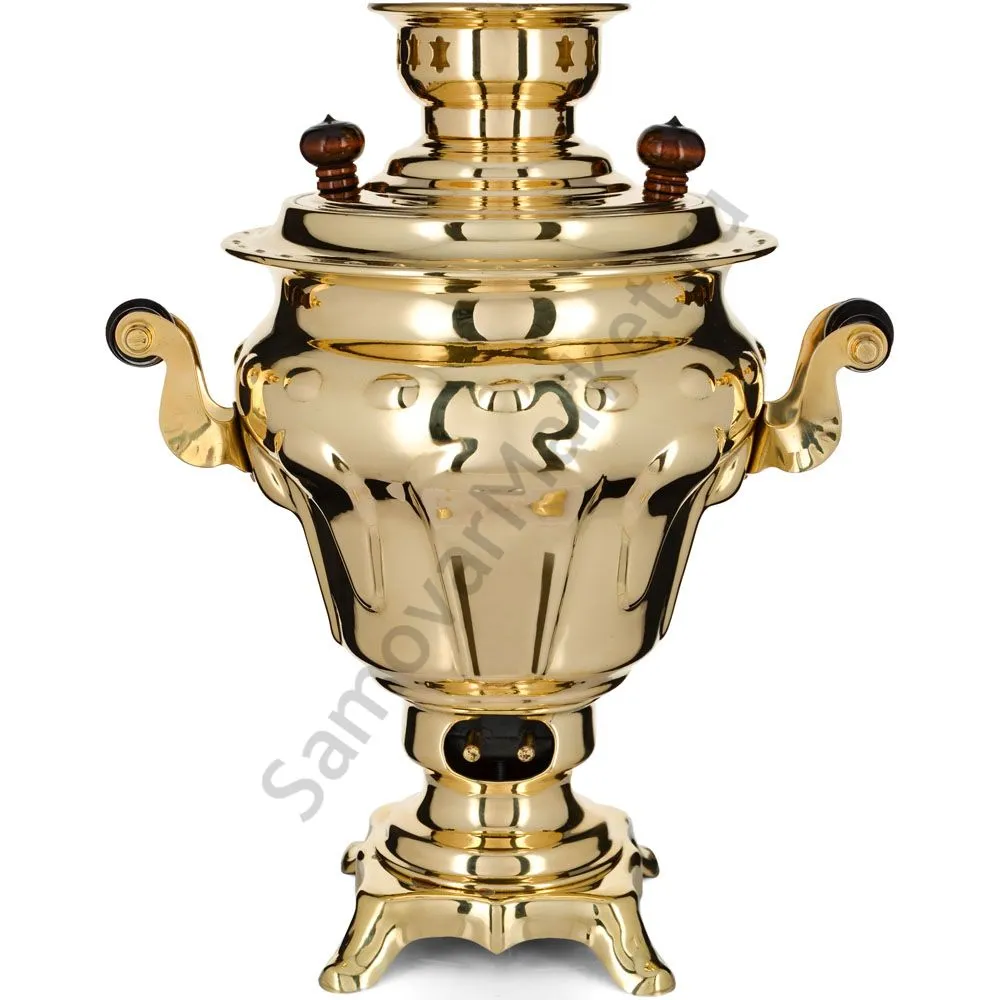 Самовар электрический 3 литра формы «Груша», золотой, категория «Стандарт» Самовар электрический 3 литра формы «Груша», золотой, категория «Стандарт»