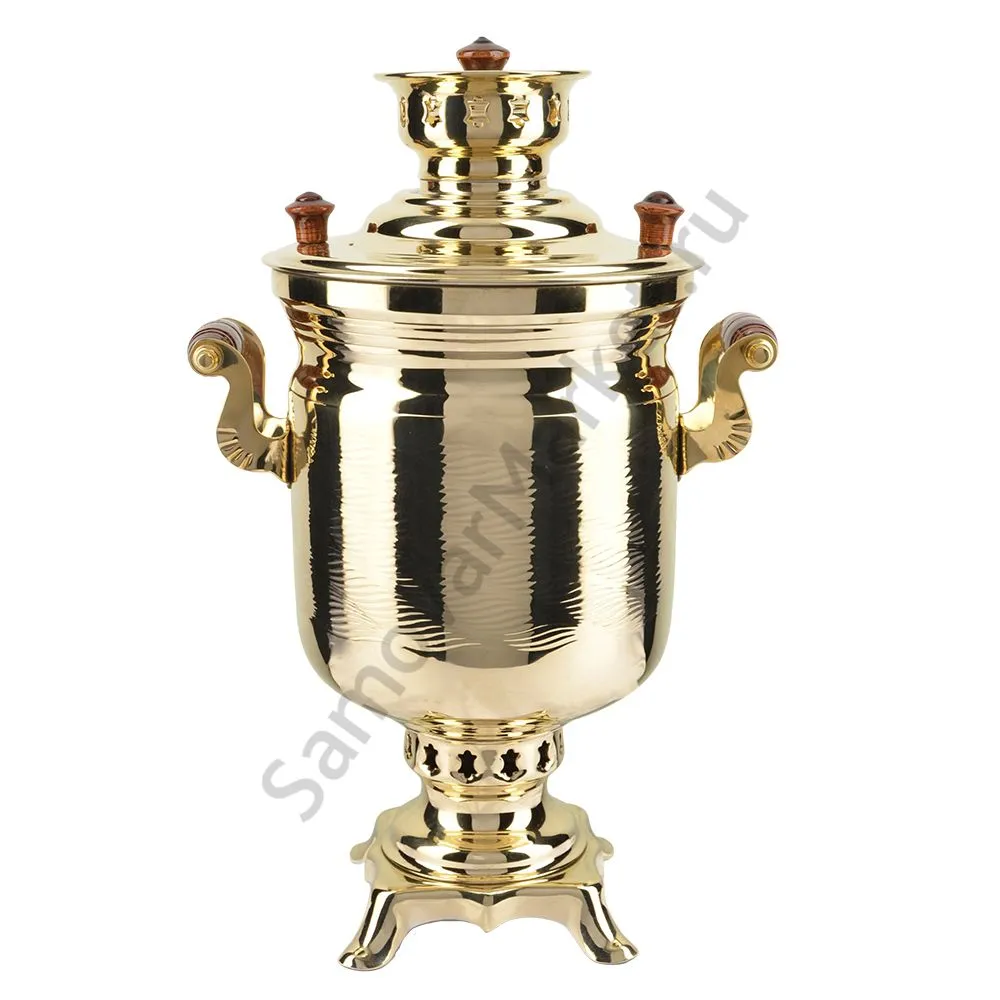 Самовар на дровах 2,8 литра формы «Банка», золотой, категория «Люкс» Самовар на дровах 2,8 литра формы «Банка», золотой, категория «Люкс»