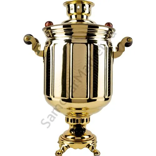 Самовар электрический 10 литров формы «Банка гранная», золотой, категория «Стандарт»