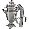 Самовар антикварный комбинированный 6 литров формы «Рюмка гранная» Воронцовых, с трубой, серебристый