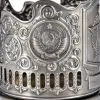 Подстаканник никелированный с чернью «Орден Победы. Герб СССР»