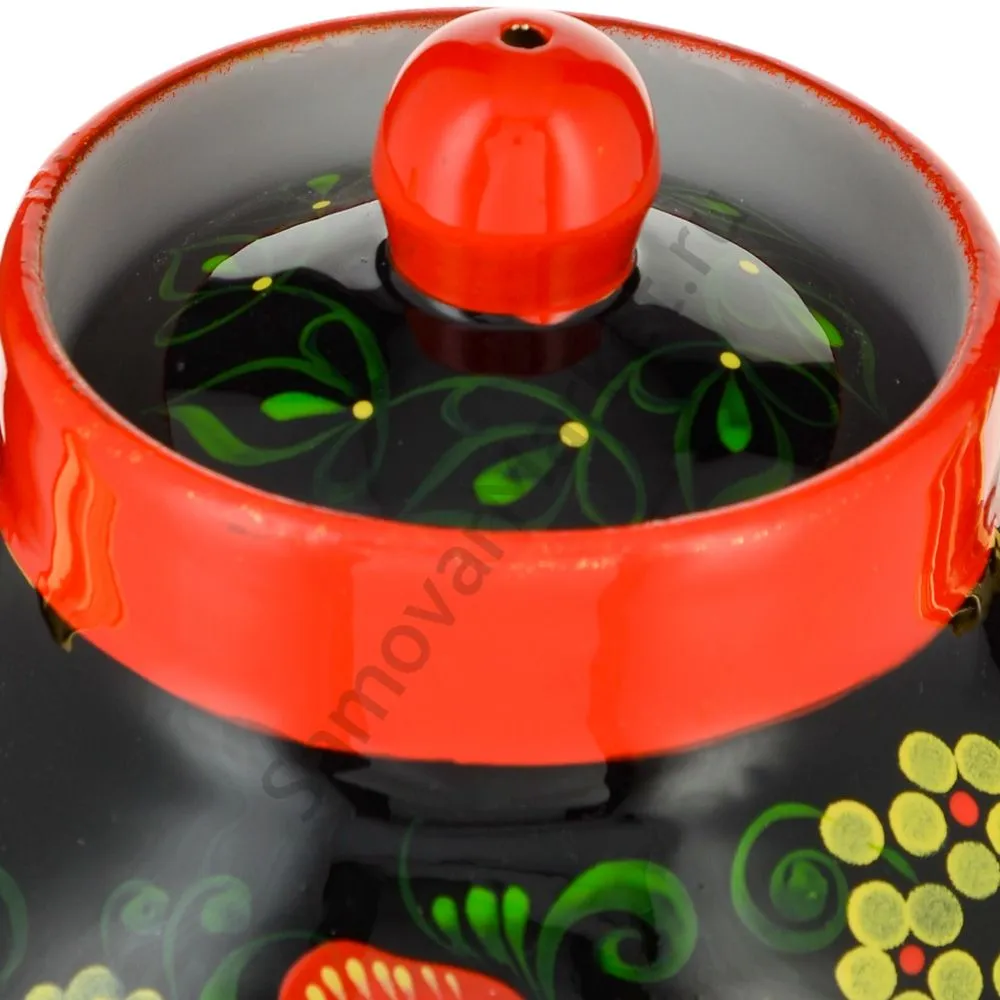 Чайник заварочный для самовара с художественной росписью «Хохлома с ягодами в зелени №2» Чайник заварочный для самовара с художественной росписью «Хохлома с ягодами в зелени №2»