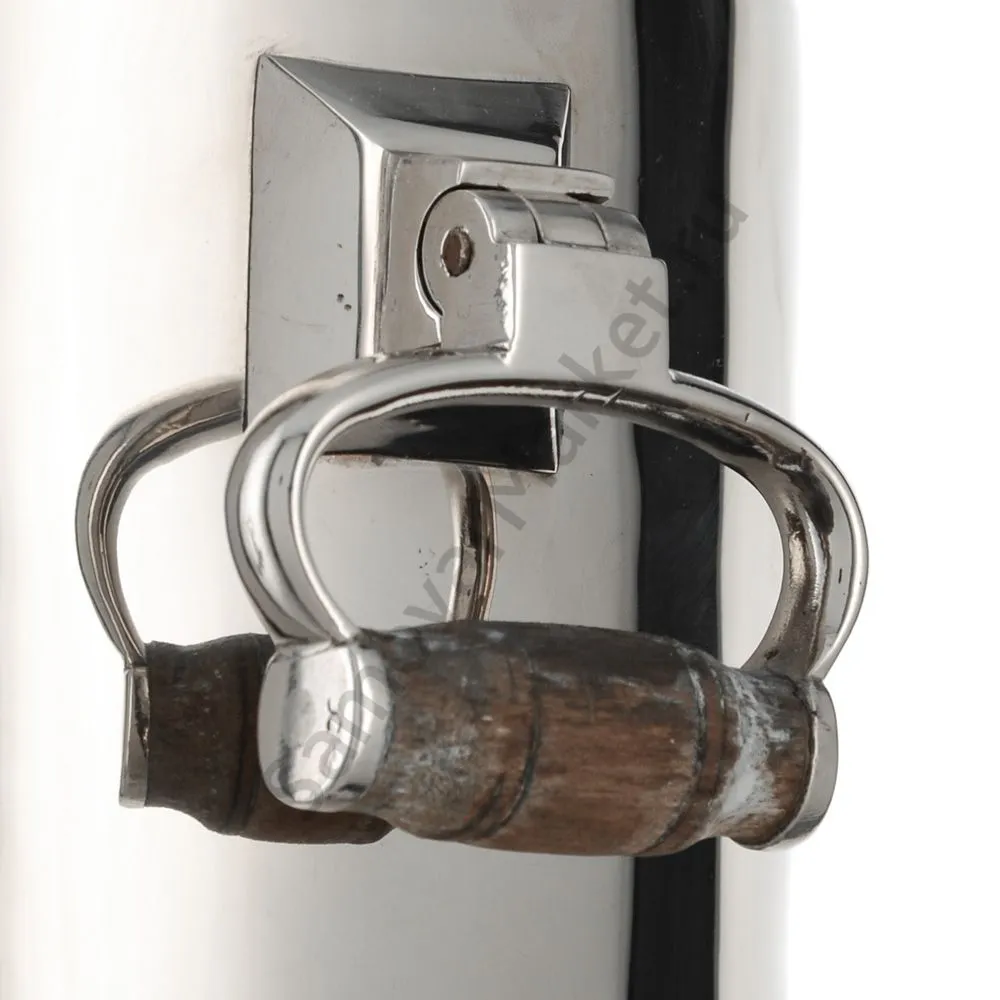 Самовар антикварный на дровах 5 литров формы «Банка» Баташева с медалями, серебристый Самовар антикварный на дровах 5 литров формы «Банка» Баташева с медалями, серебристый