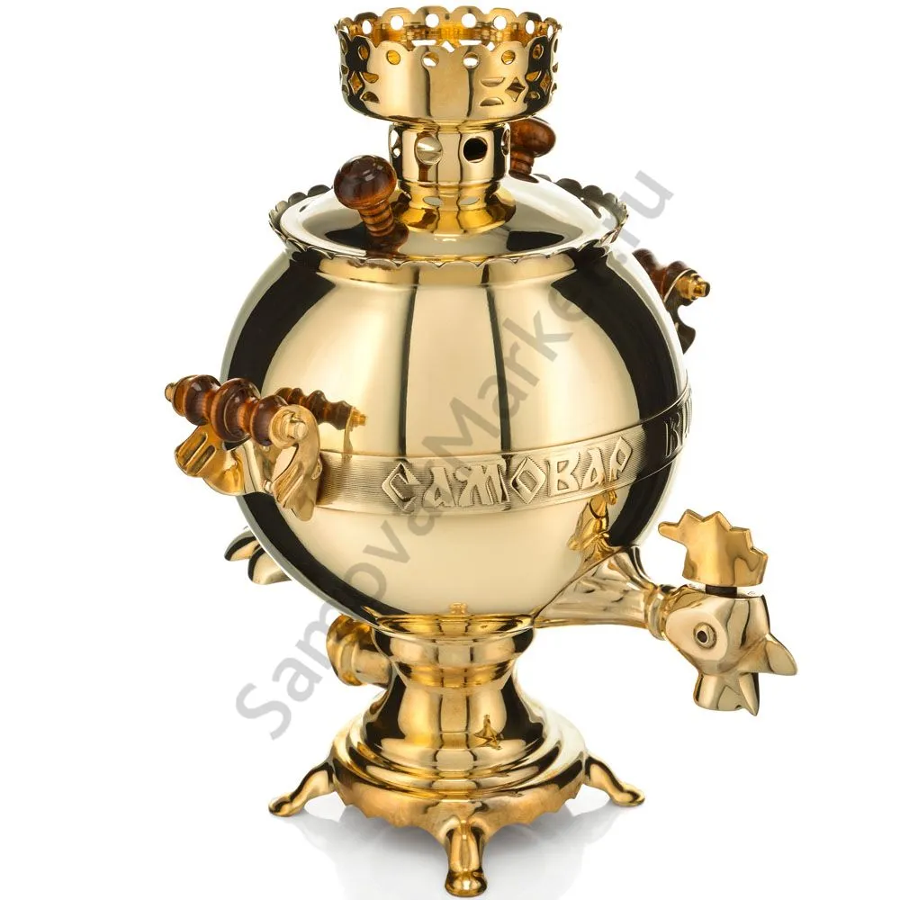 Самовар электрический 3 литра «Золотой петушок», золотой Самовар электрический 3 литра «Золотой петушок», золотой