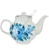 Чайник заварочный для самовара с художественной росписью «Гжель с цветами» Чайник заварочный для самовара с художественной росписью «Гжель с цветами»