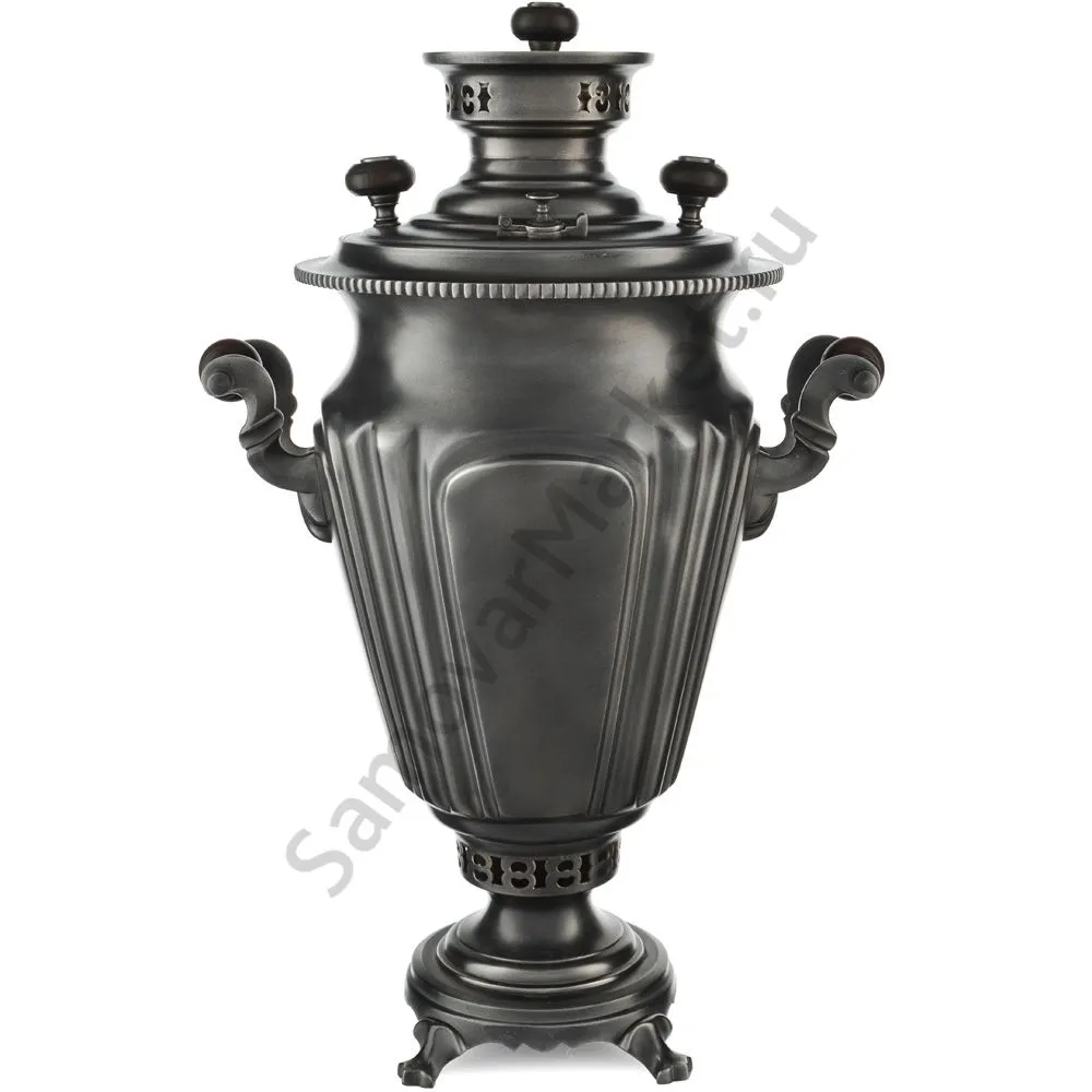 Самовар антикварный на дровах 5 литров формы «Рюмка гранная» Кольчугино, «Графит», эксклюзив Самовар антикварный на дровах 5 литров формы «Рюмка гранная» Кольчугино, «Графит», эксклюзив