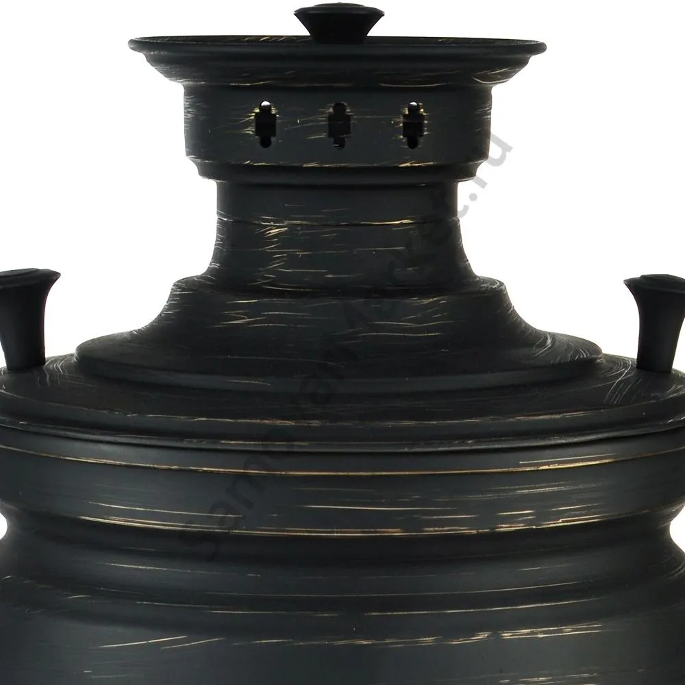 Самовар антикварный на дровах 8 литра формы «Банка», Кольчугино, золотые нити в патине Самовар антикварный на дровах 8 литра формы «Банка», Кольчугино, золотые нити в патине