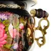 Самовар электрический 3 литра с художественной росписью «Пионы на чёрном в золоте» формы «Овал» 
