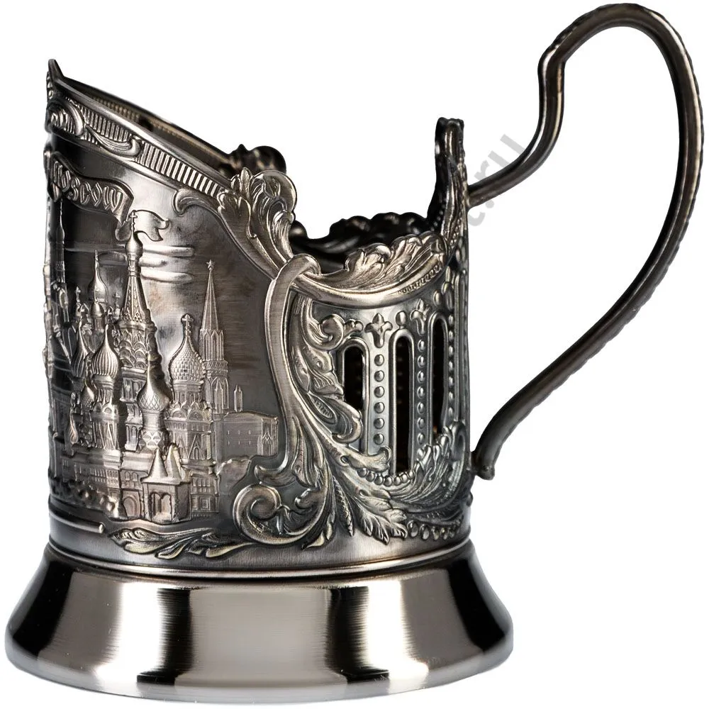 Подстаканник никелированный с чернью «Москва» Подстаканник никелированный с чернью «Москва»