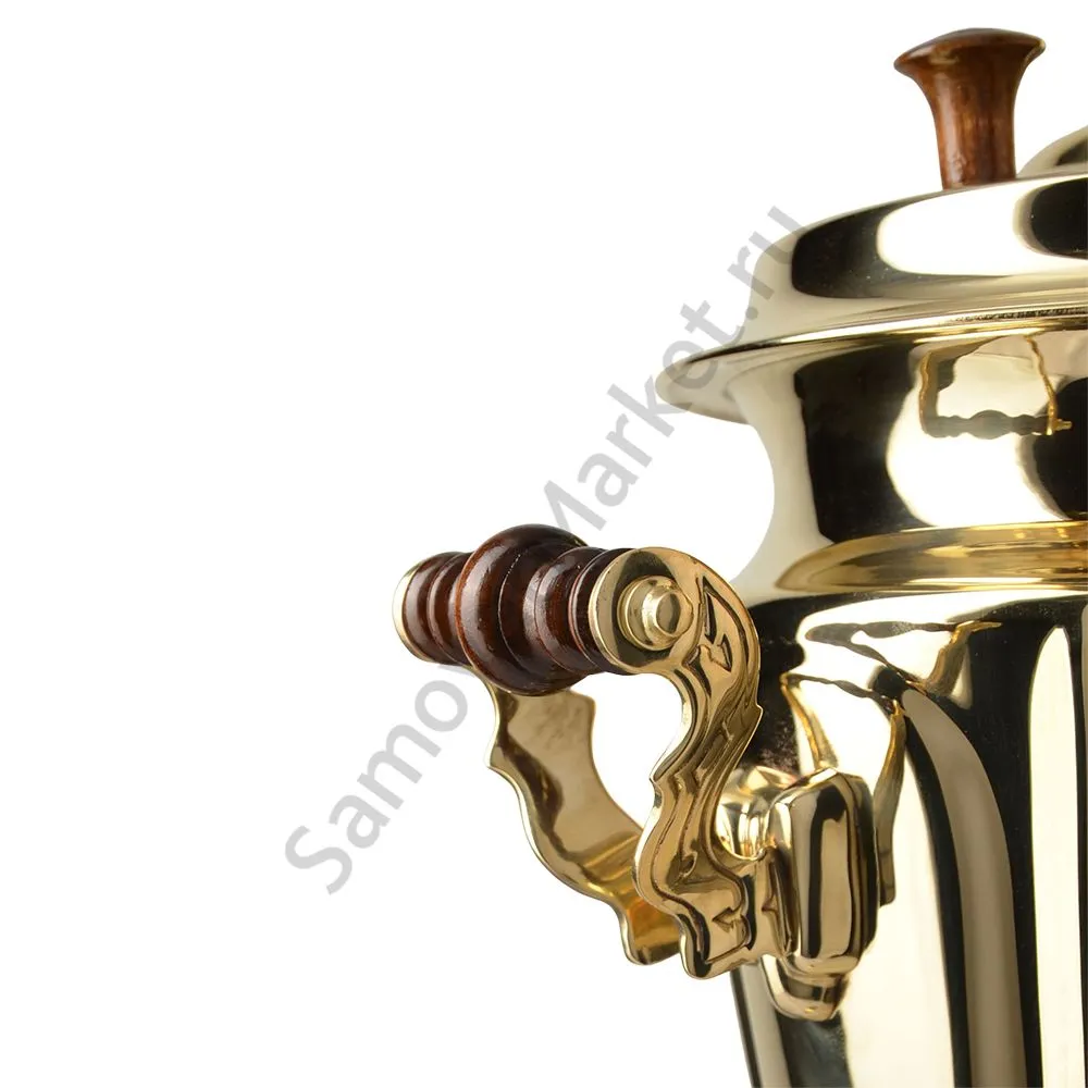 Самовар на дровах 7 литров формы «Рюмка гранная», золотой, категория «Люкс» Самовар на дровах 7 литров формы «Рюмка гранная», золотой, категория «Люкс»