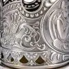 Подстаканник никелированный с чернью «Русское чаепитие» Подстаканник никелированный с чернью «Русское чаепитие»