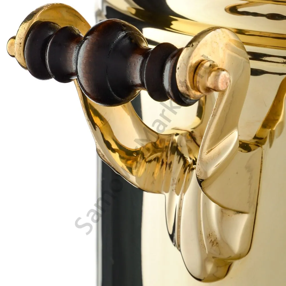 Самовар на дровах 7 литров формы «Банка», ТПТ, литьё, золотой, категория «Люкс» Самовар на дровах 7 литров формы «Банка», ТПТ, литьё, золотой, категория «Люкс»