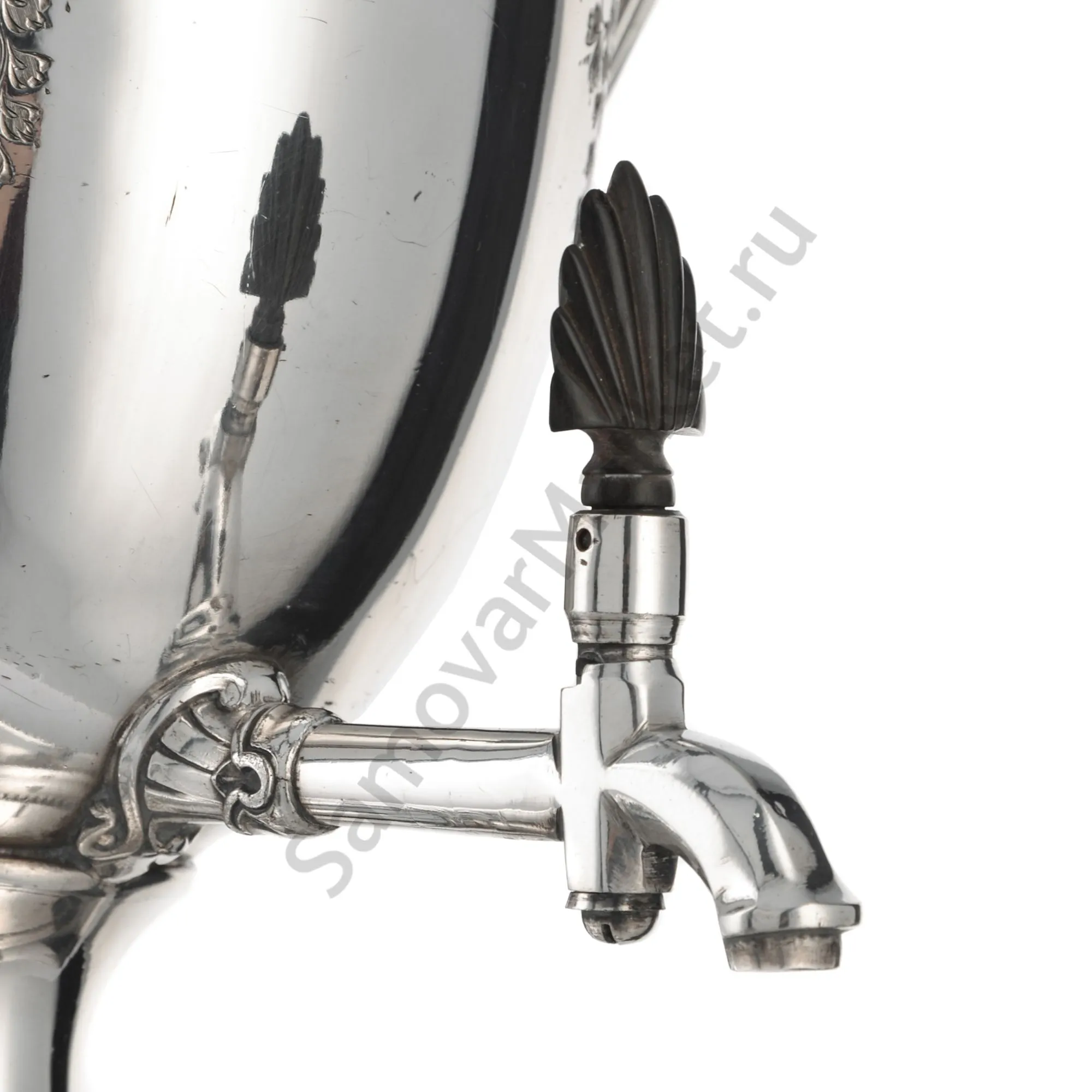 Самовар сервировочный, антикварный 2,4 литра «Ампир», серебрение