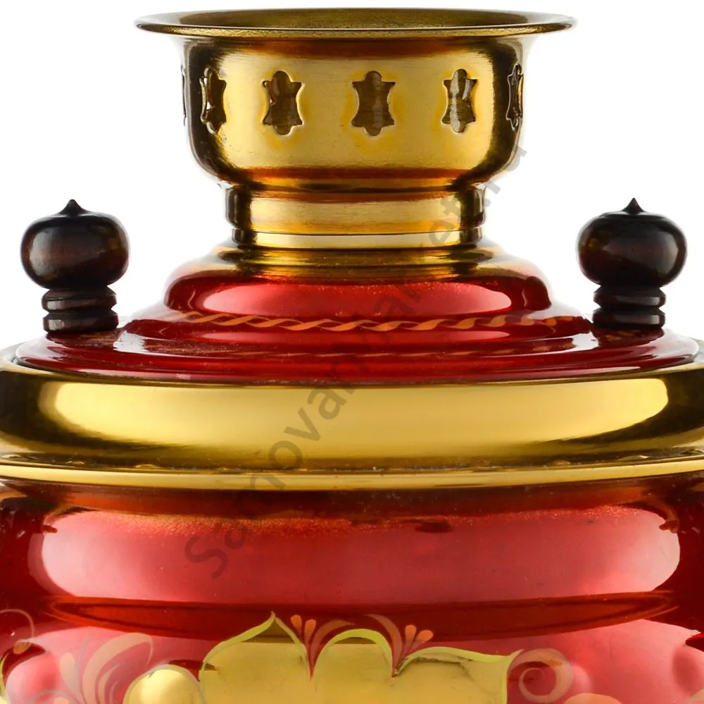 Самовар электрический 2,5 литра с автоотключением, худ. росписью «Хохлома» формы «Груша» Самовар электрический 2,5 литра с автоотключением, худ. росписью «Хохлома» формы «Груша»