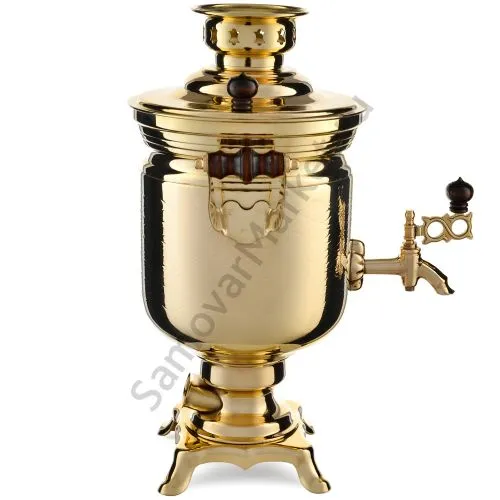 Самовар электрический 3 литра формы «Банка с вибронакаткой», золотой, категория «Стандарт» 