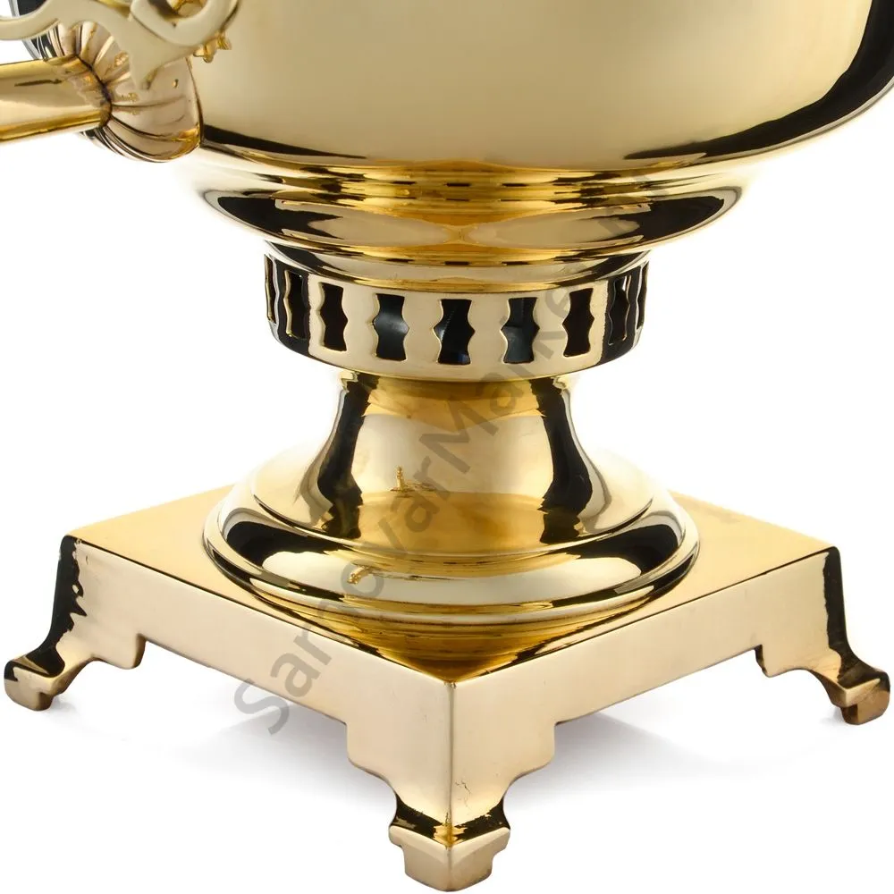 Самовар на дровах 7 литров формы «Банка», ТПТ, литьё, золотой, категория «Люкс» Самовар на дровах 7 литров формы «Банка», ТПТ, литьё, золотой, категория «Люкс»