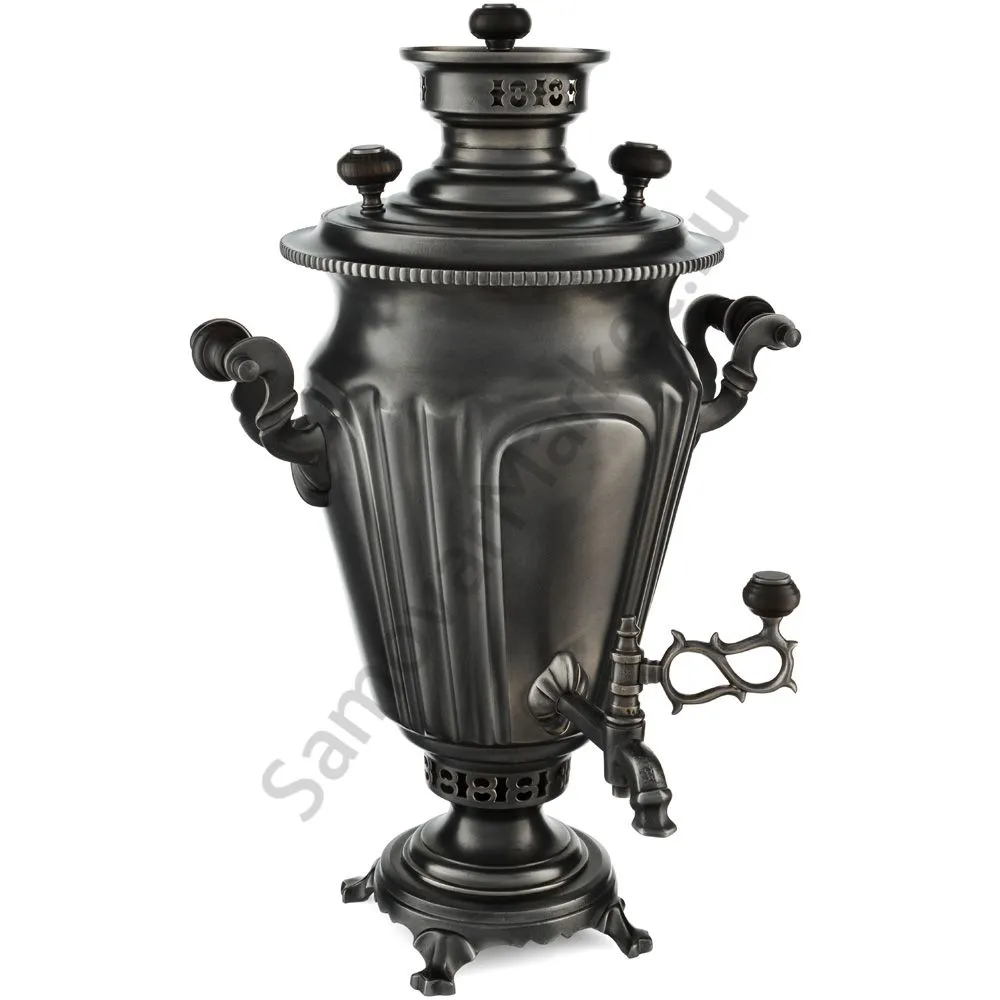 Самовар антикварный на дровах 5 литров формы «Рюмка гранная» Кольчугино, «Графит», эксклюзив Самовар антикварный на дровах 5 литров формы «Рюмка гранная» Кольчугино, «Графит», эксклюзив