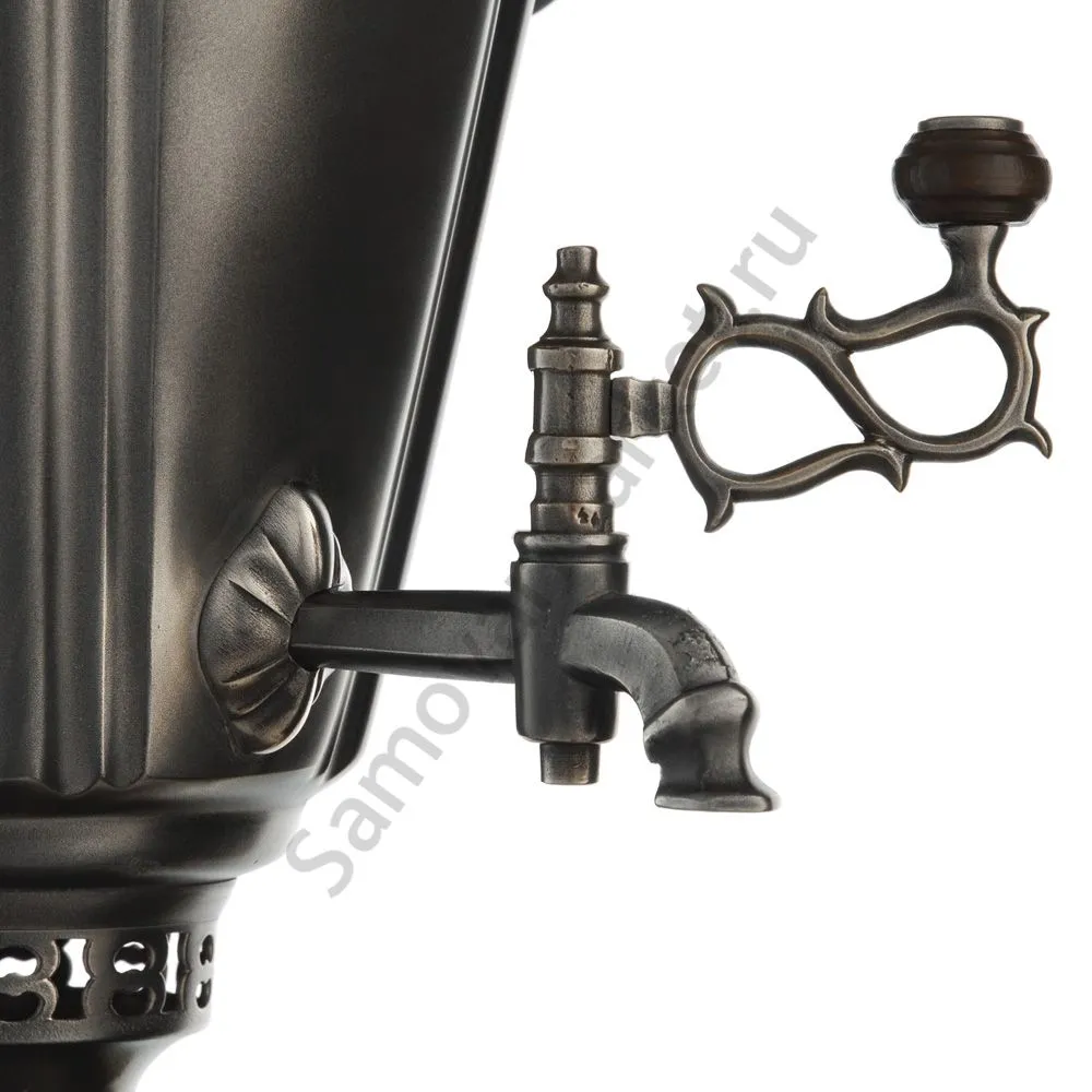 Самовар антикварный на дровах 5 литров формы «Рюмка гранная» Кольчугино, «Графит», эксклюзив Самовар антикварный на дровах 5 литров формы «Рюмка гранная» Кольчугино, «Графит», эксклюзив