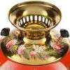 Самовар электрический 5 литров с художественной росписью «Пионы на красном в золоте» формы «Шар»