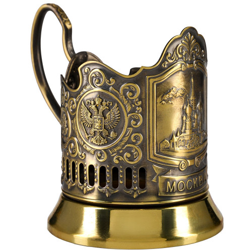 Подстаканник латунный «Храм Василия Блаженного»