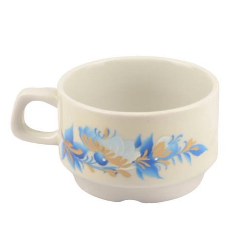 Чашка малая с художественной росписью «Гжель с цветами»