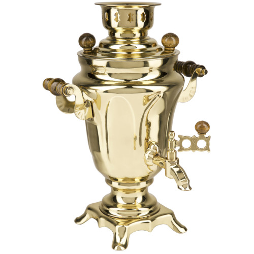 Самовар электрический 1,5 литра формы «Тюльпан», золотой, категория «Стандарт»