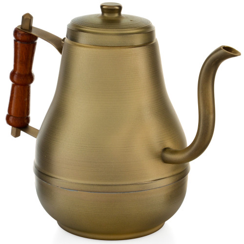 Чайник заварочный для самовара большой 1 литра, травление по латуни