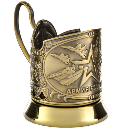 Подстаканник латунный «Армия»