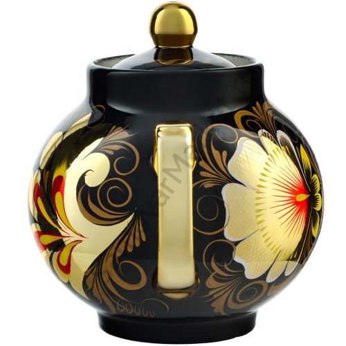 Чайник заварочный для самовара с художественной росписью «Кудрина чёрная»