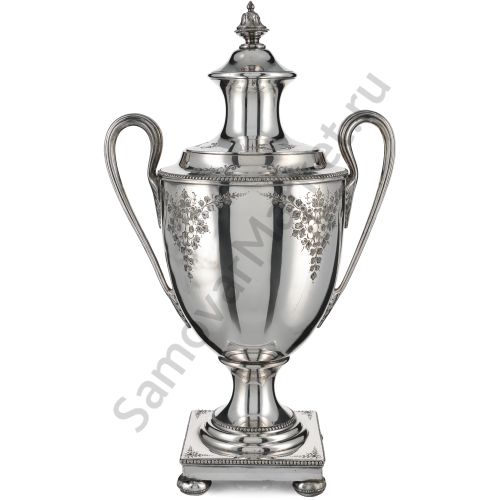 Самовар сервировочный, антикварный 2,4 литра «Ампир», серебрение