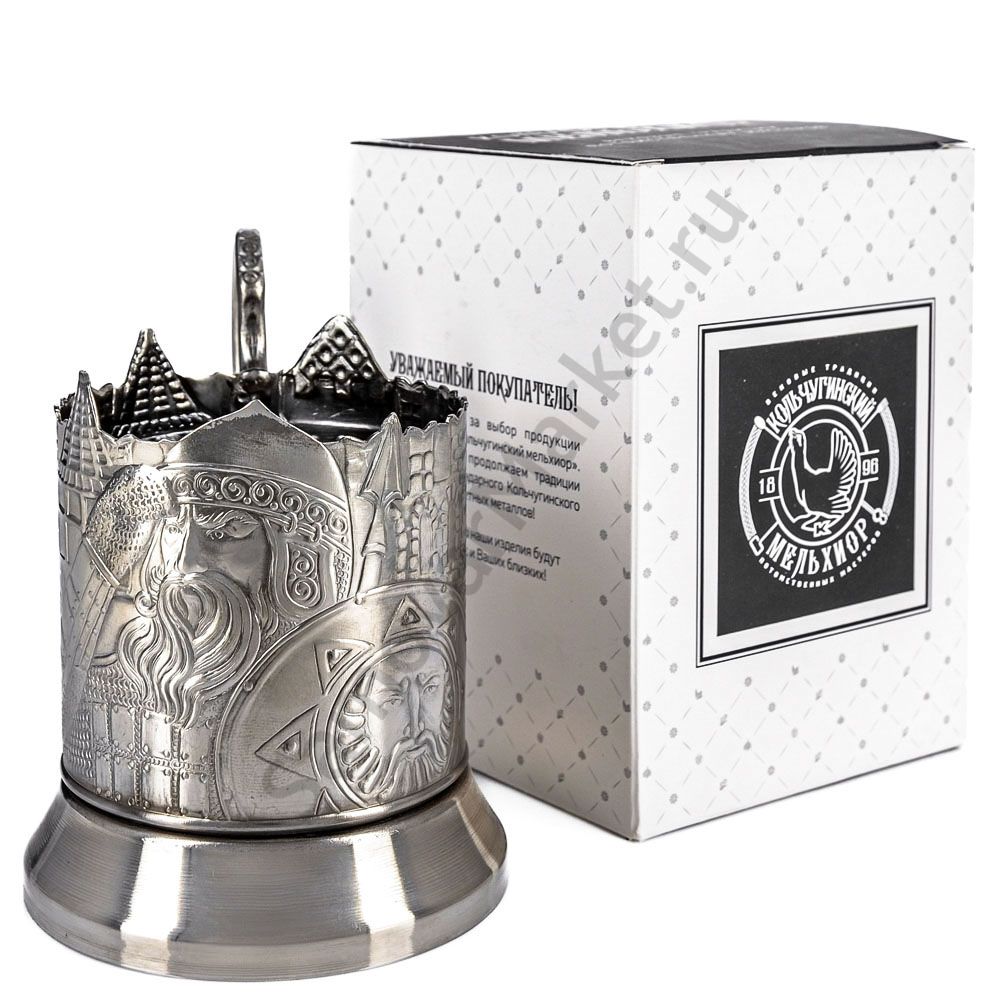 Подстаканник никелированный с чернью «Богатырская застава» Подстаканник никелированный с чернью «Богатырская застава»