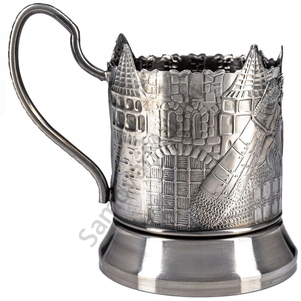 Подстаканник никелированный с чернью «Богатырская застава» Подстаканник никелированный с чернью «Богатырская застава»