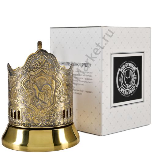 Подстаканник латунный «Глухарь»