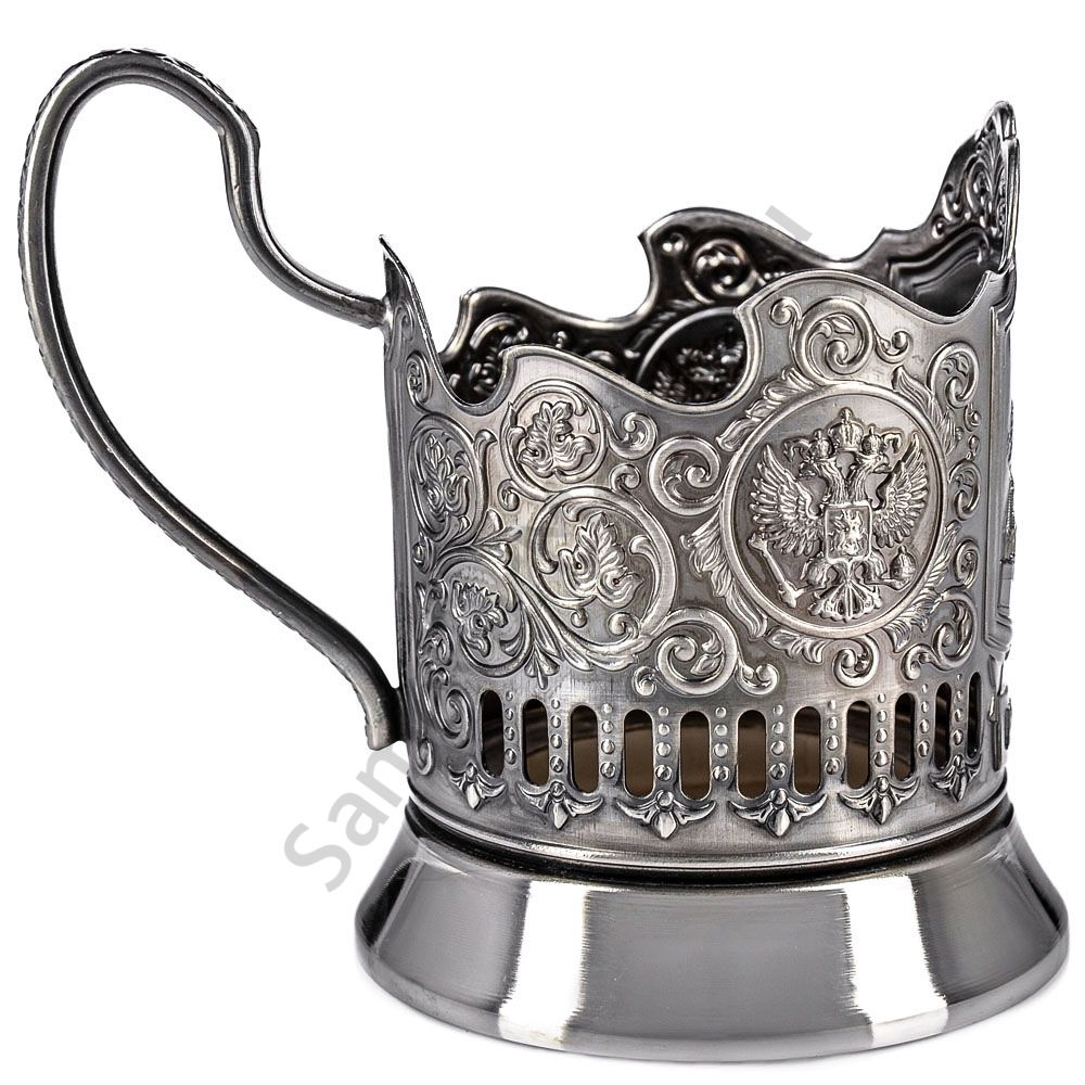 Подстаканник никелированный с чернью «Спасская башня» Подстаканник никелированный с чернью «Спасская башня»