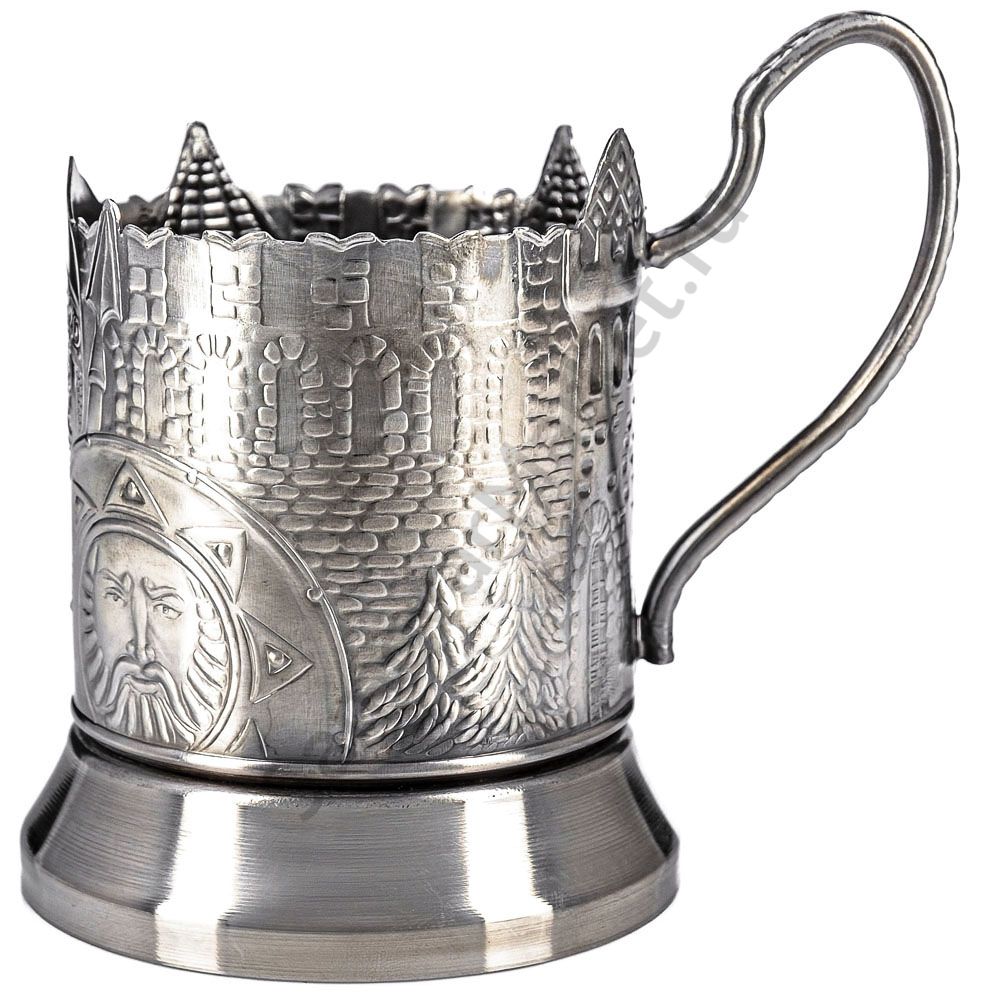 Подстаканник никелированный с чернью «Богатырская застава» Подстаканник никелированный с чернью «Богатырская застава»