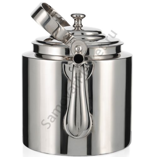 Чайник антикварный  3,5 литра, Кольчугино, серебристый 