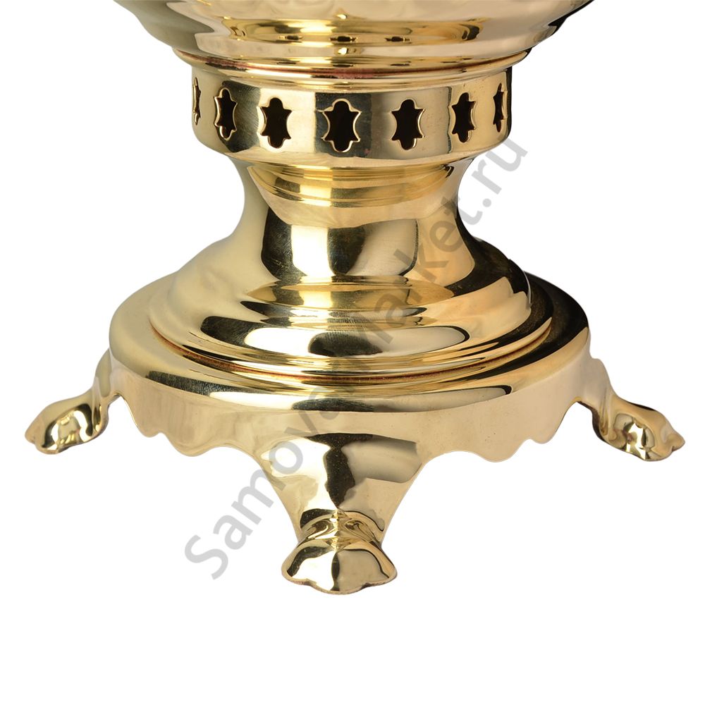 Самовар на дровах 7 литров формы «Рюмка гранная», золотой, категория «Люкс» Самовар на дровах 7 литров формы «Рюмка гранная», золотой, категория «Люкс»