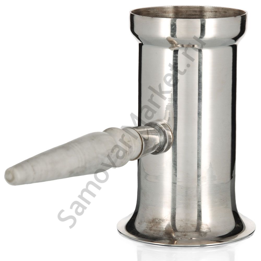 Самовар антикварный на дровах 3 литра формы «Рюмка» Братьев Петровых,фурнитура кость,посеребрённый  Самовар антикварный на дровах 3 литра формы «Рюмка» Братьев Петровых,фурнитура кость,посеребрённый