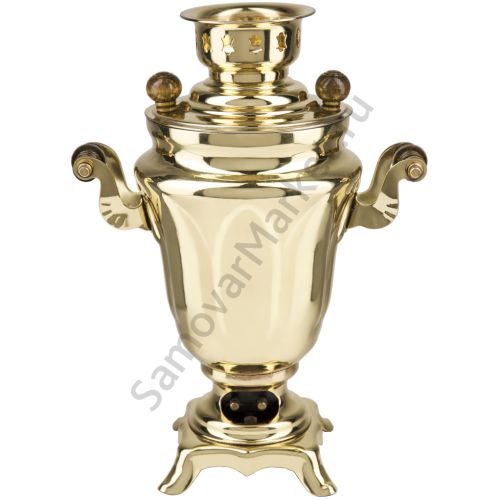 Самовар электрический 1,5 литра формы «Тюльпан», золотой, категория «Стандарт»