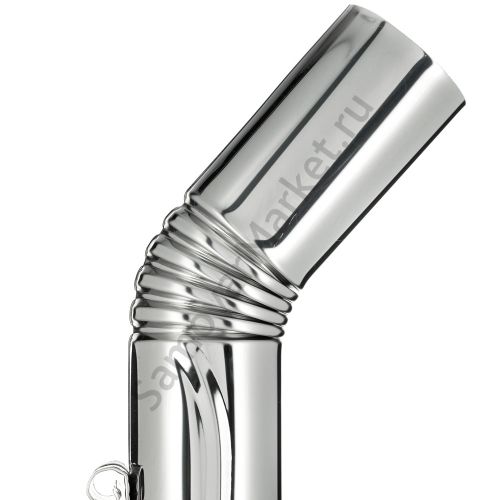 Труба для самовара серебристая с деревянной, состаренной ручкой в ассортименте 